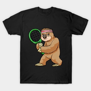 Sloth as Tennis player with Tennis racket T-Shirt